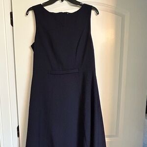 H&M Elegant Dark Blue Midi Dress